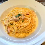 BISTY - 厚切りベーコンと濃厚玉子のカルボナーラ（￥１３２０）