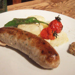 スパイスカフェ - フルカレーコース(3500円)の自家製ソーセージ