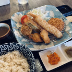 百姓庵 三九十(みこと) - フライ定食@1190