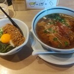 ra-mennikudomburiyoshinaritoripaitantorijin - 煮干し醤油中華そばと台湾丼