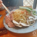 個室もんじゃ こぼれや - 牛すじ焼きそば