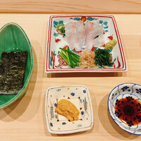 はらまさ - ヒラメとあん肝の海苔巻き