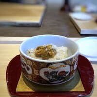 飯倉 からき - ◆甘鯛、雲丹（能古の島）、蒸し寿司