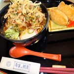 寺家乃鰻寮 - 春野菜かき揚げ天蕎麦といなり寿司