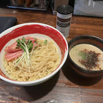 麺場 ハマトラ - ベーコンと新玉葱のすり流しつけ麺