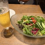 Konyamo Wain - サラダ＆ビール