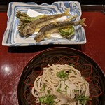 青蓮院門跡前 月おか - 鮎と山菜の天ぷらと十割蕎麦