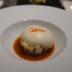 レストラン ラフィナージュ - ロワール産ホワイトアスパラガスのムースと才巻海老のタルタル