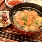 日本料理 「源氏」 - 海老のかき揚げ天茶漬け