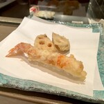 日本料理 「源氏」 - れんこん、エビ