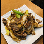 中華四川料理 栄華飯店 - ラム肉と長ネギ炒め　byまみこまみこ