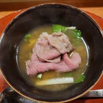 肉割烹 五平 - サーロインのしゃぶしゃぶ