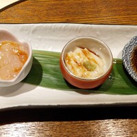 名古屋 栄 鮨 栄華 - 前菜3種
