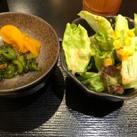 六波羅 - 香の物＆サラダ