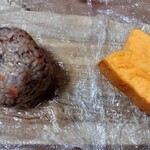 鈴田式 - お土産 薪焼きの蛍烏賊に桜海老のご飯と台湾カステラ