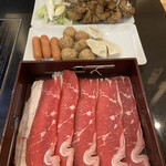 Shabushabu Miyama - 牛、豚セット1628円