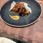 中国料理 翆陽 - 甘辛・ピリ辛の鶏肉、エビなど。アクセントのあるひと皿。