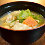 Seasonal vegetable pork soup