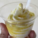 輝るぽーと安田 - 「ゆず＆ヨーグルト」のソフトクリーム