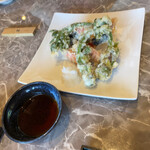 松月 - タラの芽と高足蟹の天ぷら