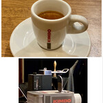 Sare - イタリアKIMBO製コーヒーマシンにカップとソーサー
エスプレッソをシングルでいただきました♪