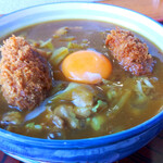 千奈利 - 月見カレー蕎麦withカキフライ