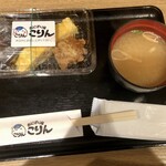 おにぎり屋 こりん - 「おにぎりセット」(380円)+「味噌汁」(110円)