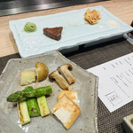京風鉄板 はせ川 - アスパラ・新じゃが・絹ごし豆腐・・・