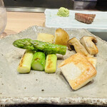 京風鉄板 はせ川 - アスパラ最高