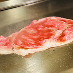 京風鉄板 はせ川 - その次は…鉄板ですき焼き♡