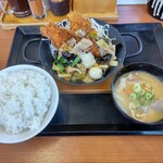 Katsuya - ささみタレカツと五目うま煮の合い盛り定食