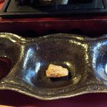 粟 - 【2013年７月来店時撮影】鉄板焼きの薬味