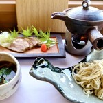 見晴茶屋 兎月 - 山喜（合鴨ロースと蕎麦2種）1,900円
