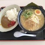 Nintama Ramen - にんたま醤油ラーメンカレーセットの麺大盛