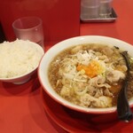 三豊麺 斬 - お肉倍盛りとライス