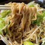 ラーメン もっけだの - 『油そば』(野菜･ニンニク別売)の麺
