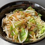 ラーメン もっけだの - 『油そば+タレ1/2追加』(野菜･ニンニク別売)