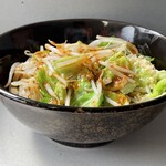 ラーメン もっけだの - 『油そば+タレ1/2追加』(野菜･ニンニク別売)