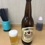 Shokudou Osuzu - 瓶ビール（大）赤星か銀色から選べる。