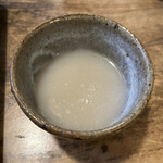 そば処 喜多原 - そば湯はトロ〜リ、ポタージュタイプ。