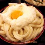 三州うどん - 月見とろろうどん、とぅるとぅるでした。