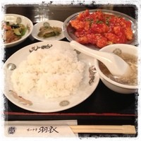 味の中華 羽衣 銀座本店 - 日替わりのエビチリ定食 925円なり〜 ご飯大盛りにするの忘れた〜(-｡-