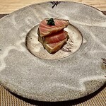 すし みむろ - メジマグロの藁焼き