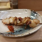 築地寿司清 - 北寄貝のひも串焼き