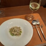 オステリア プロフーモ - グラスワイン③ お代わりとリゾット♡