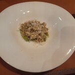 オステリア プロフーモ - 真鯛とアスパラガスのジェノベーゼ リゾット(ハーフ)