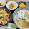出合茶屋 - わさび丼と猪汁のセット