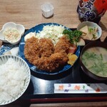 ナカガワ☆スエ食堂 - 鹿肉フライ定食1200円