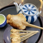 あぶり餅 本家 根元 かざりや - １本はこんな感じ