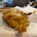 Tempura Kappou Fujiyoshi - 活天ぷら定食￥2,100_えびかき揚げ